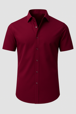 Men’s Button Down Short Sleeve Collared Casual Shirt