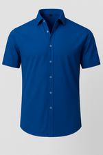 Men’s Button Down Short Sleeve Collared Casual Shirt