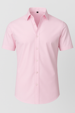 Men’s Button Down Short Sleeve Collared Casual Shirt