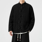 Men’s Button Front Stand Collar Corduroy Jacket