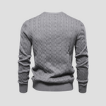 Men’s Cable Knit Crew Neck Long Sleeve Sweater