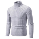 Men’s Cable Knit Turtleneck Long Sleeve Sweater