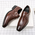 Men’s Closed Toe Buckle Strap Formal Dress Shoes