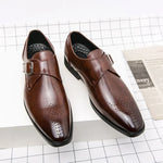 Men’s Closed Toe Buckle Strap Formal Dress Shoes