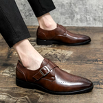 Men’s Closed Toe Buckle Strap Formal Dress Shoes
