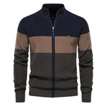 Men’s Color Block Full Zip Knit Cardigan