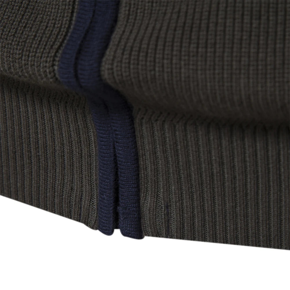 Men’s Color Block Full Zip Knit Cardigan