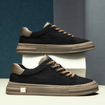 Men’s Contrast Sole Lace-Up Low Top Sneaker