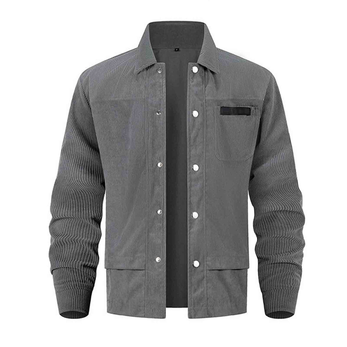 Men’s Corduroy Snap Button Shirt Jacket