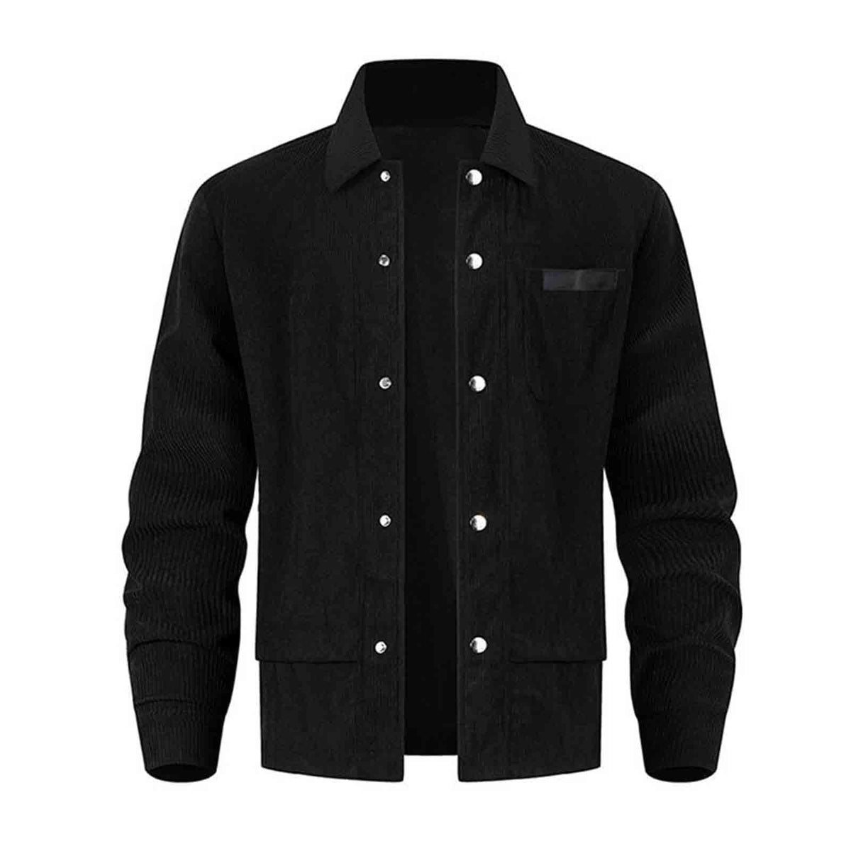 Men’s Corduroy Snap Button Shirt Jacket