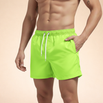 Men’s Drawstring Elastic Waist Swimming Trunks