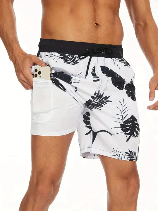 Men’s Drawstring Swimming Trunks