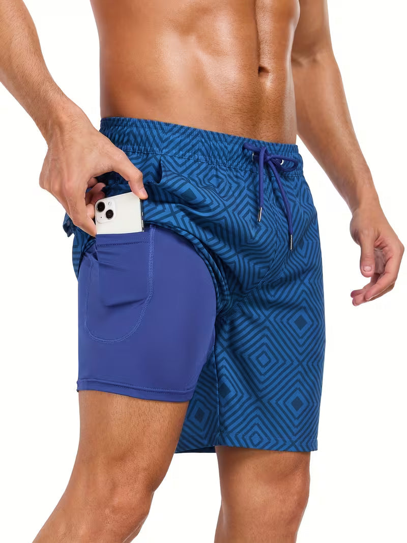 Men’s Drawstring Swimming Trunks