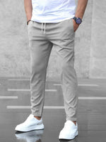 Men’s Elastic Waist Drawstring Slim Fit Pants