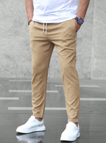 Men’s Elastic Waist Drawstring Slim Fit Pants