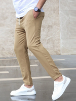 Men’s Elastic Waist Drawstring Slim Fit Pants