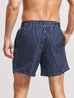 Men’s Elastic Waist Drawstring Swimming Trunks