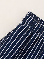 Men’s Elastic Waist Drawstring Swimming Trunks