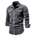 Men’s Flap Chest Pockets Button Down Shirt