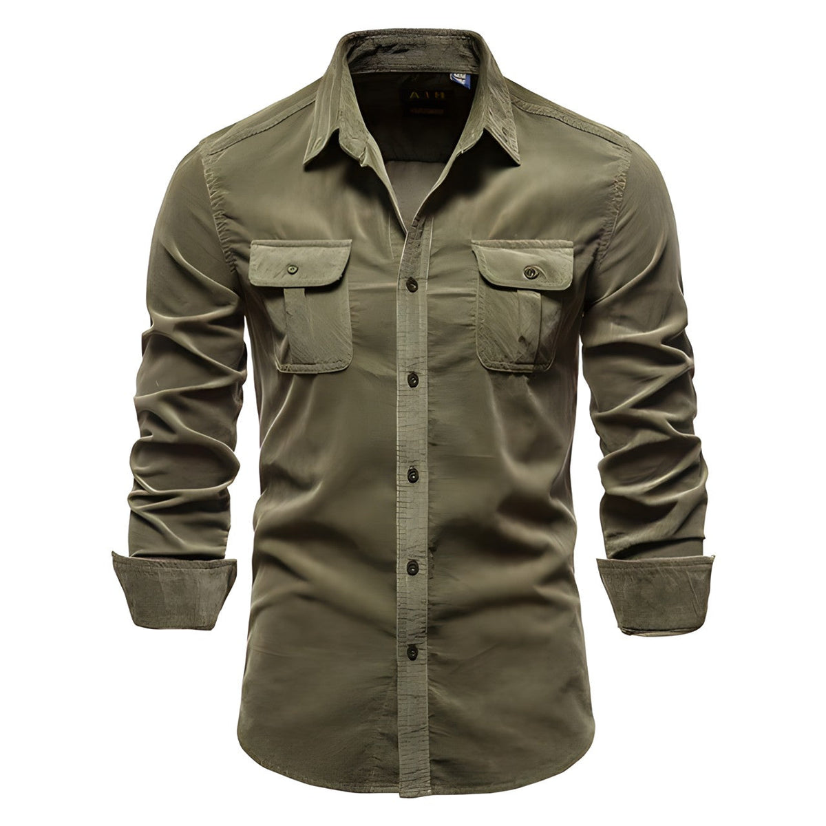 Men’s Flap Chest Pockets Button Down Shirt