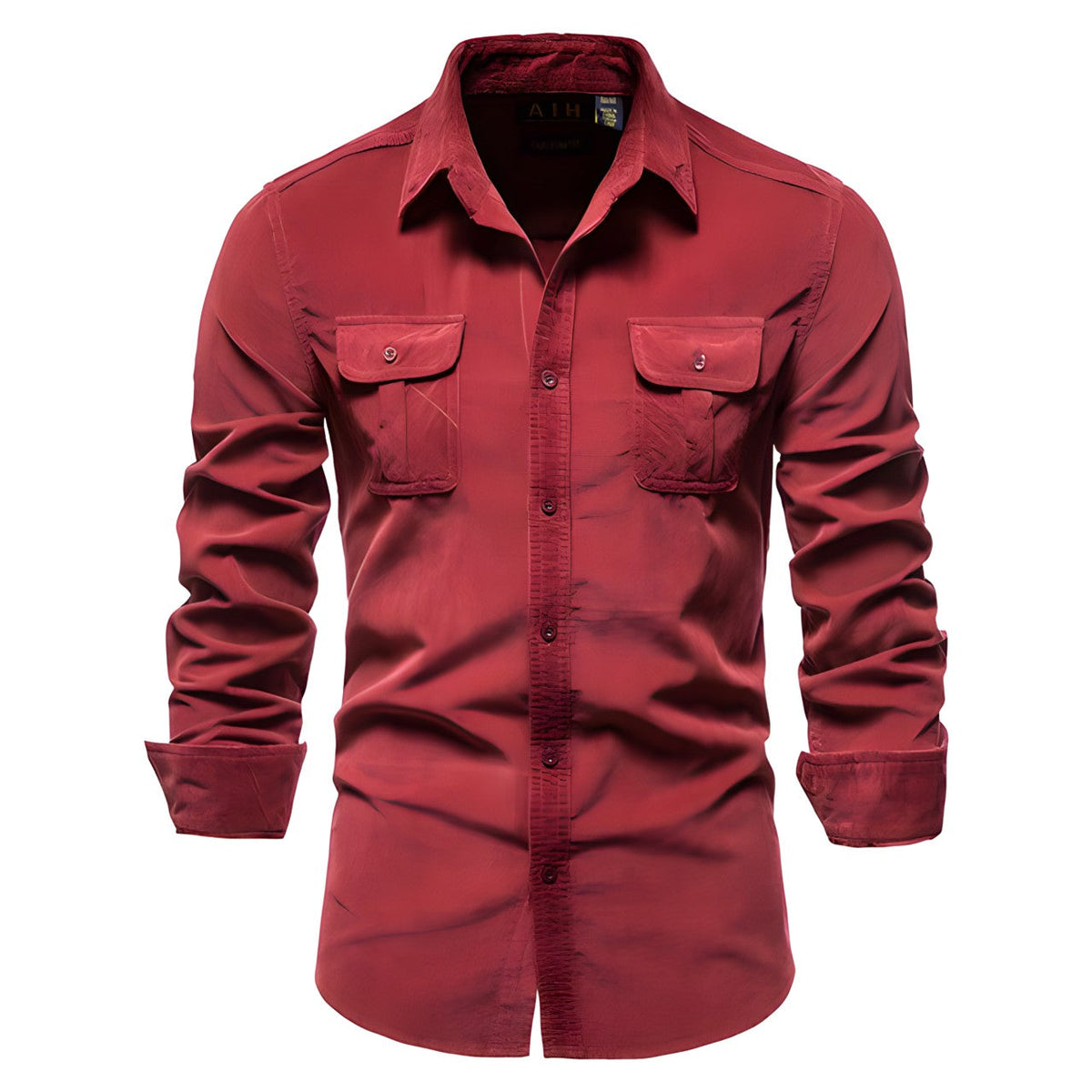 Men’s Flap Chest Pockets Button Down Shirt