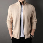 Men’s Full Zip Stand Collar Cardigan