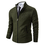 Men’s Full Zip Stand Collar Cardigan