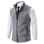 Men’s Full Zip Stand Collar Cardigan Vest
