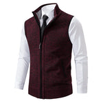 Men’s Full Zip Stand Collar Cardigan Vest