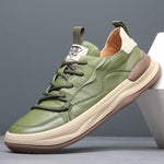 Men’s Lace Up Low Top Sneakers with Contrast Detail
