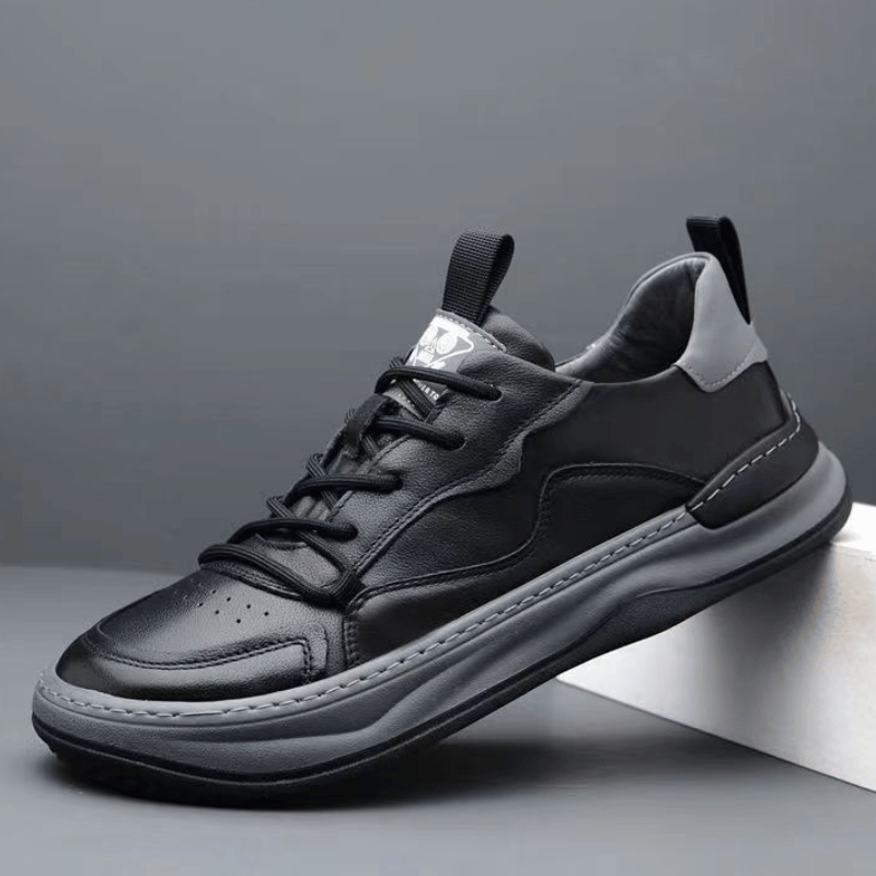 Men’s Lace Up Low Top Sneakers with Contrast Detail