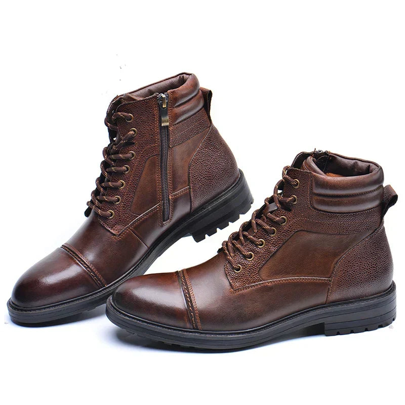 Men’s Lace Up Side Zip Boots