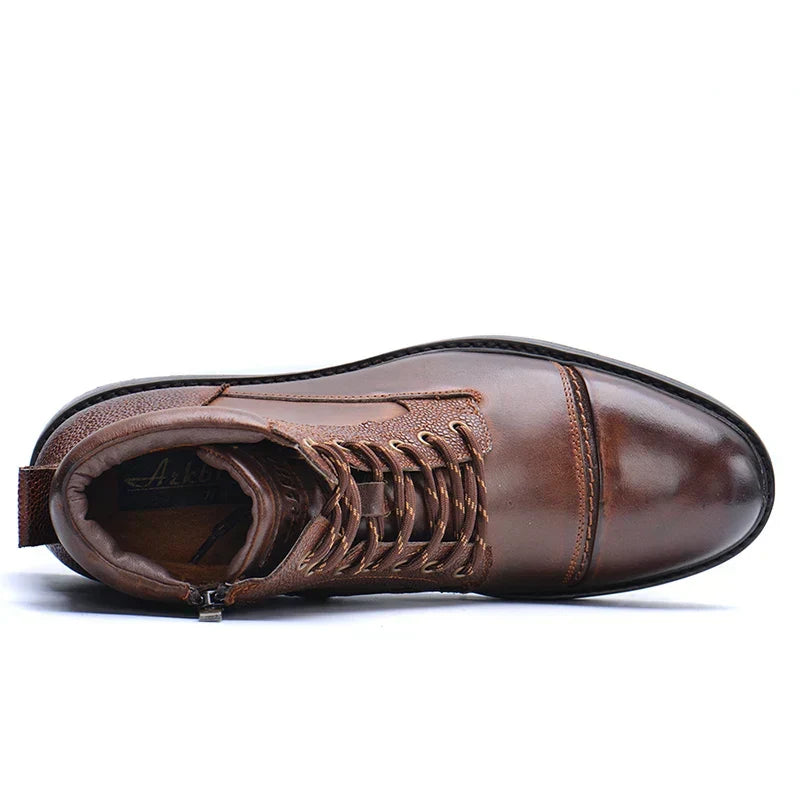 Men’s Lace Up Side Zip Boots