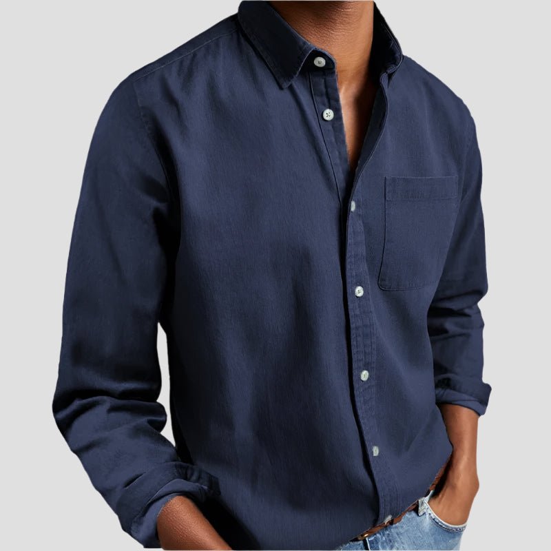 Men’s Long Sleeve Button Down Chest Pocket Shirt