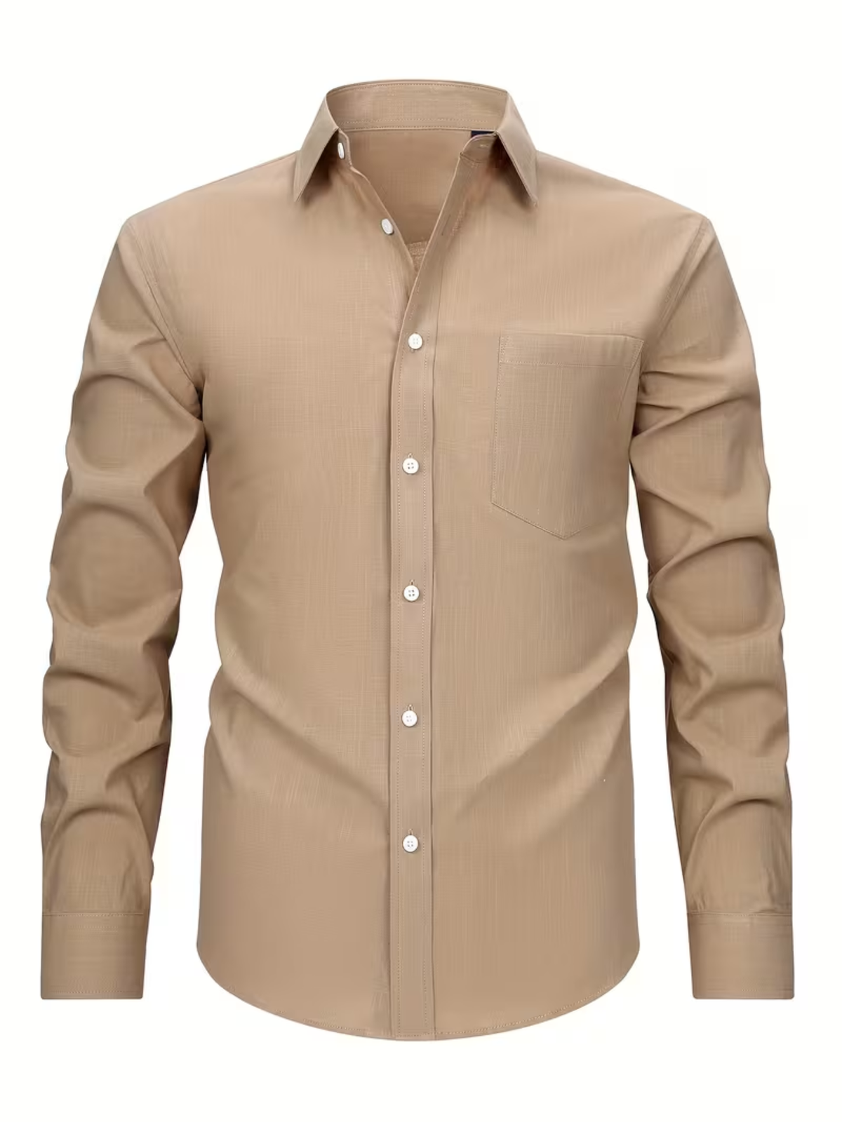 Men's Long Sleeve Chest Pocket Button Down Shirt