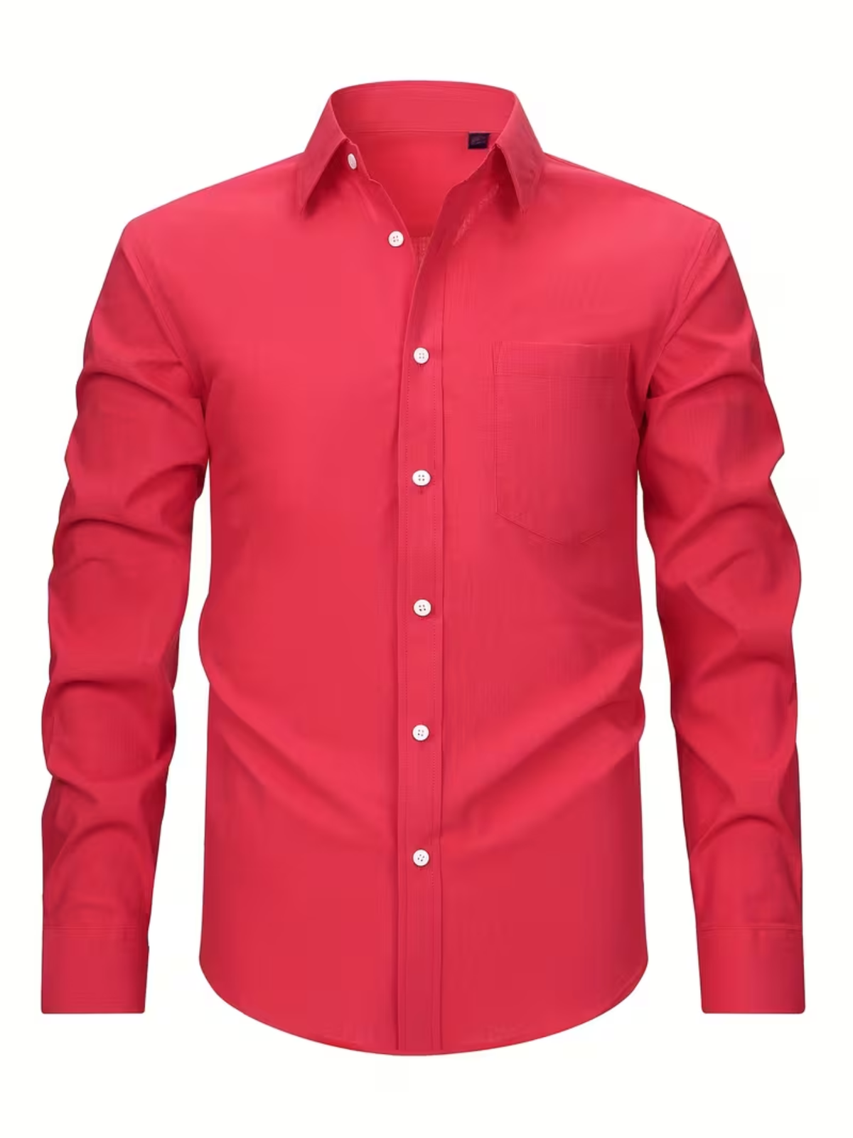 Men's Long Sleeve Chest Pocket Button Down Shirt