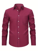 Men's Long Sleeve Chest Pocket Button Down Shirt