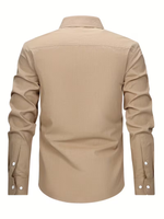 Men's Long Sleeve Chest Pocket Button Down Shirt