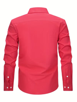Men's Long Sleeve Chest Pocket Button Down Shirt
