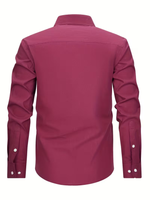 Men's Long Sleeve Chest Pocket Button Down Shirt