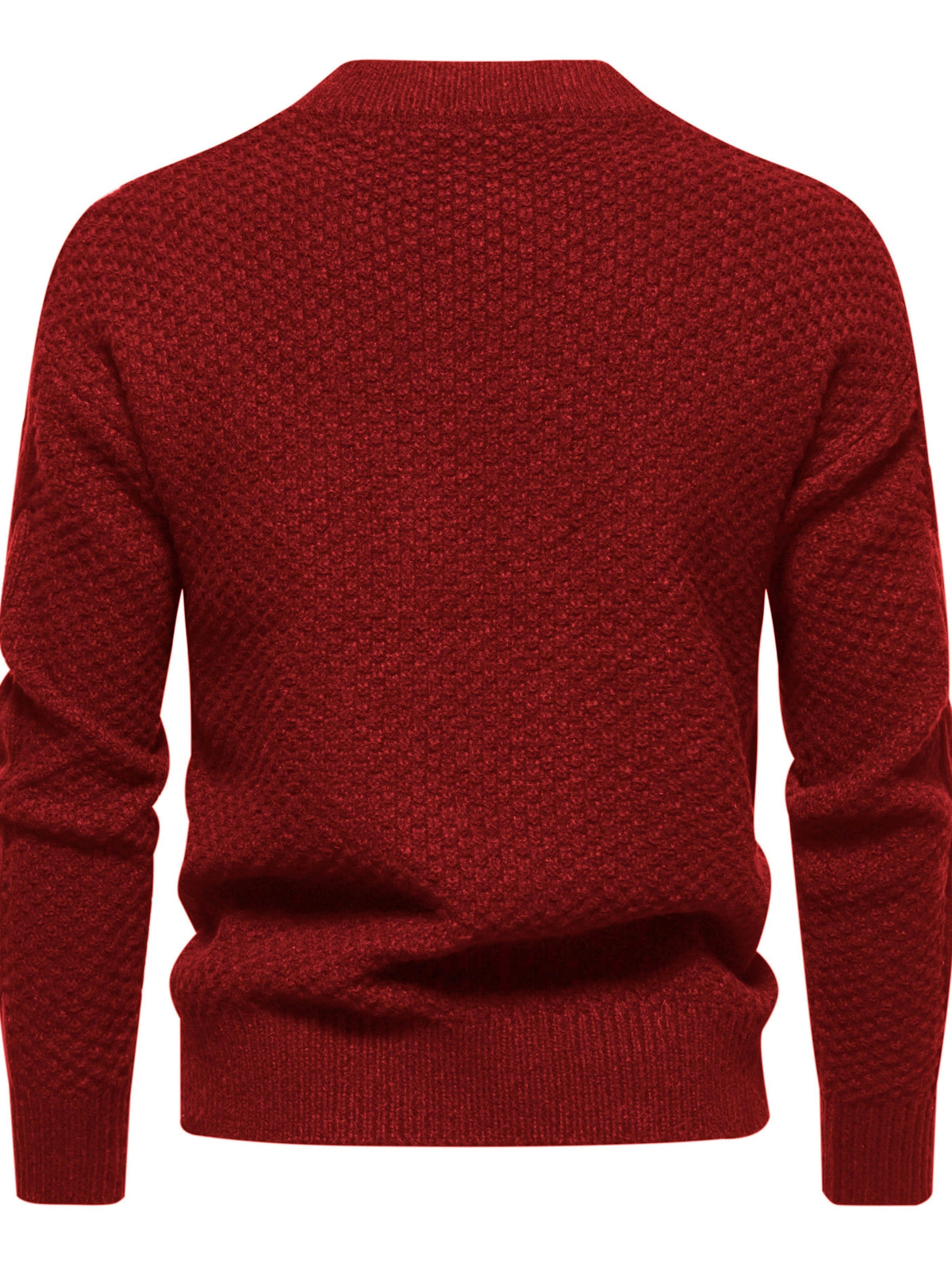Men's Long Sleeve Crew Neck Cable Knitted Sweater