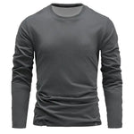 Men’s Long Sleeve Crew Neck Round Collar T-Shirt