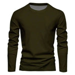 Men’s Long Sleeve Crew Neck Round Collar T-Shirt