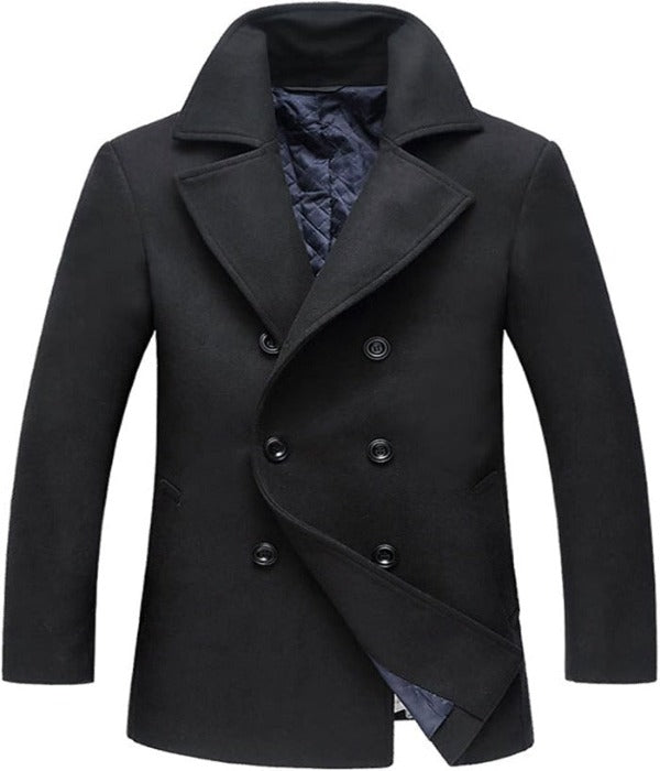 Men's Long Sleeve Double Breasted Coat