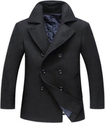 Men's Long Sleeve Double Breasted Coat