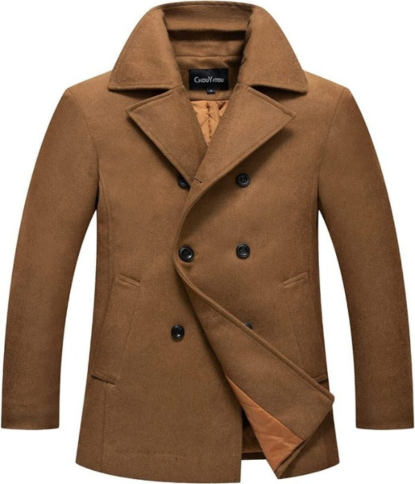 Men's Long Sleeve Double Breasted Coat