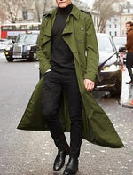 Men's Long Sleeve Double Breasted Trench Coat