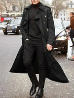 Men's Long Sleeve Double Breasted Trench Coat