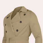 Men's Long Sleeve Double Breasted Trench Coat