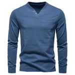 Men’s Long Sleeve Henley T-Shirt